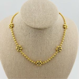 Gold beaded flowers Necklace
